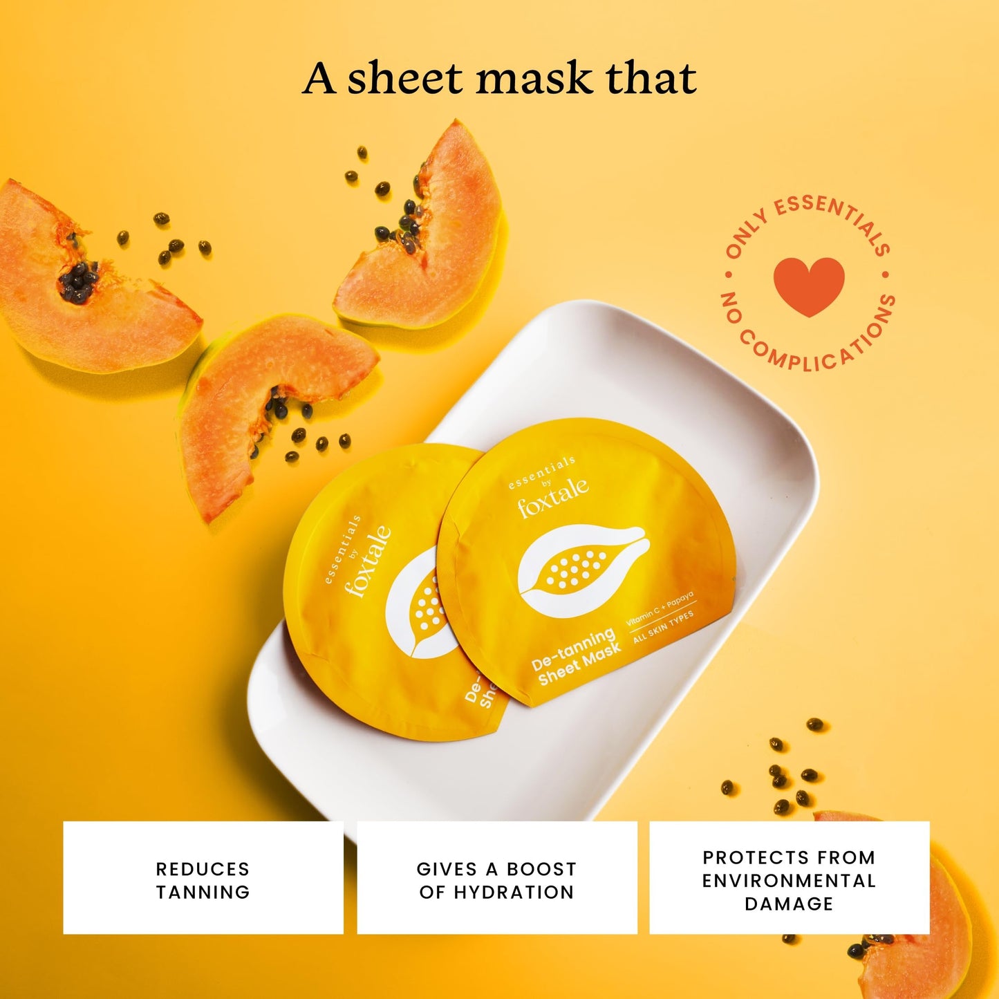 FOXTALE DE-TANNING SHEET MASK
