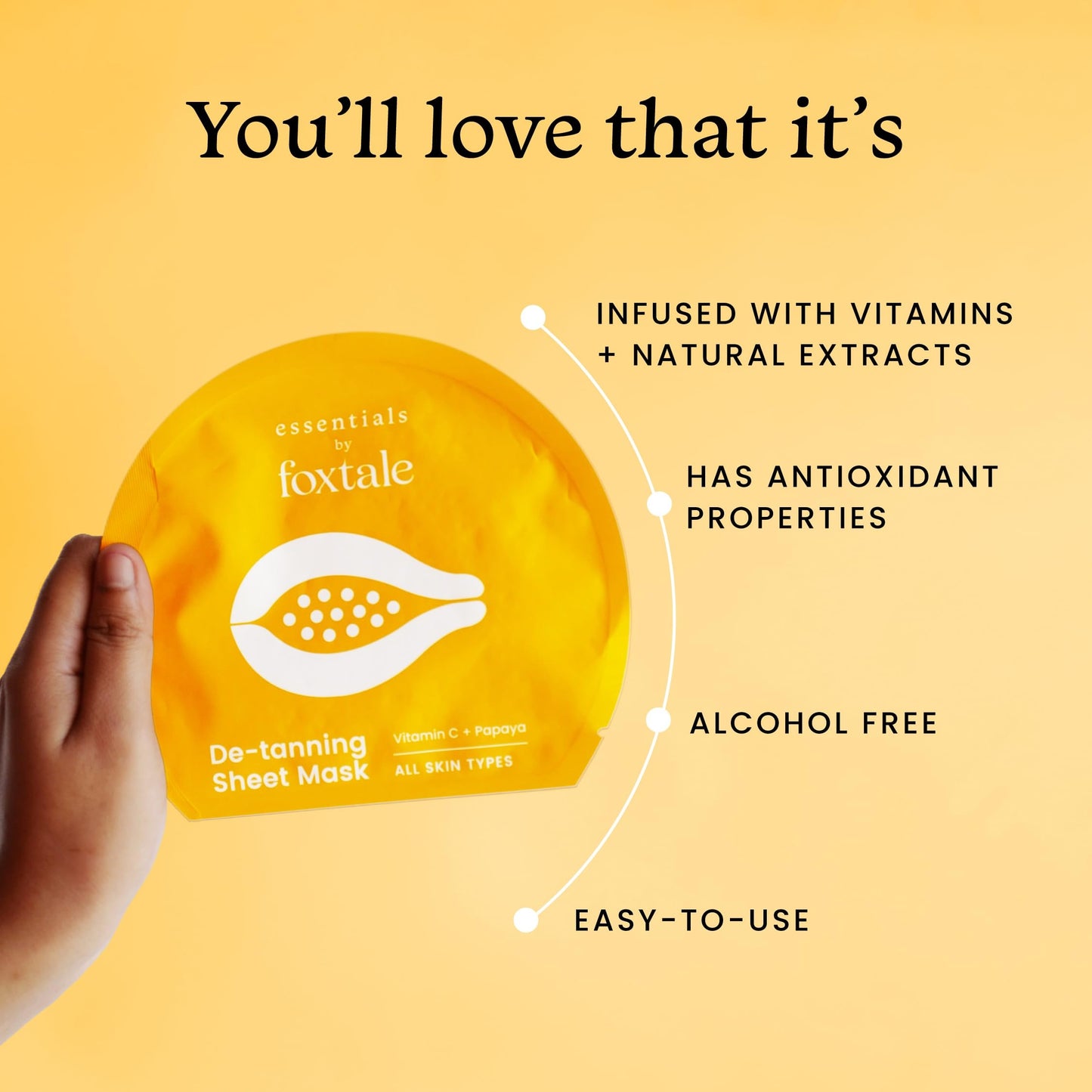 FOXTALE DE-TANNING SHEET MASK