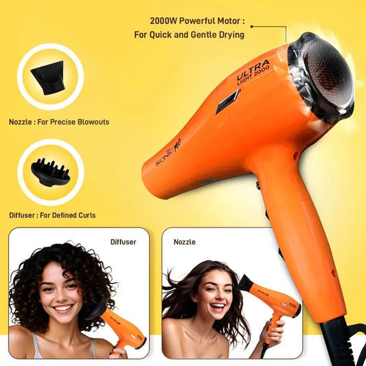 Ikonic Ultra Light Hair Dryer 2000 - Orange - Hair Dryer
