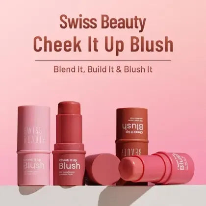 SWISS BEAUTY CHEEK IT UP BLUSH HIGH ON PINK 8GM