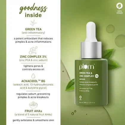 PLUM COMPLEX SERUM GREEN TEA & ZINC - 30ML