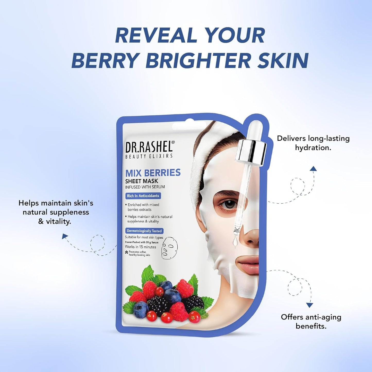 DR. RASHEL MIX BERRIES SHEET MASK 20G