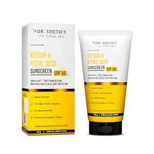DR.SHETH'S SUNSCREEN KESAR & KOJIC ACID SPF 50- 50 GM