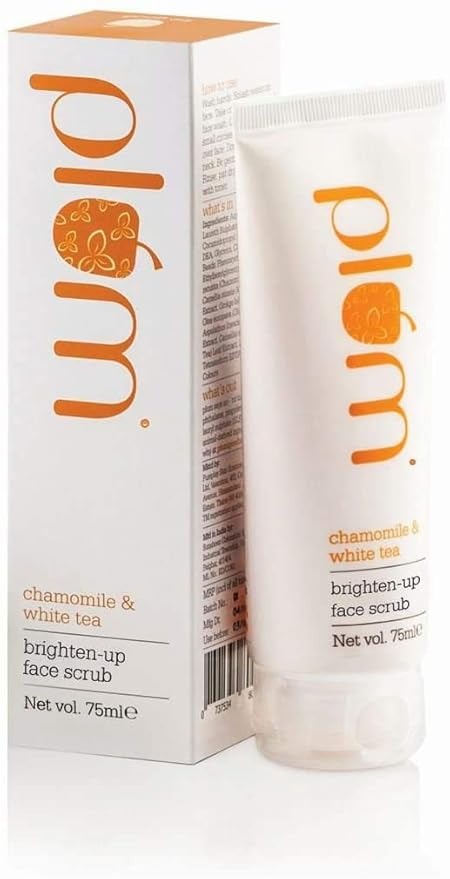 PLUM BRIGHTEN-UP FACE SCRUB CHAMOMILE & WHITE TEA - 75G