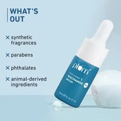PLUM 10% SERUM RICE WATER & NIACINAMIDE- 10ML