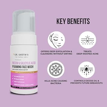 DR.SHETH'S FOAMING FACE WASH NEEM & SALICYLIC ACID- 100 ML