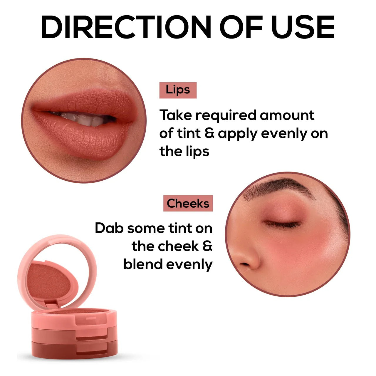 RENEE GLAM STACK LIP & CHEEK TINT 3 IN 1 NUDE- 4.5 GM