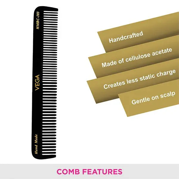 VEGA DRESSING COMB BLACK (HMBC-103)