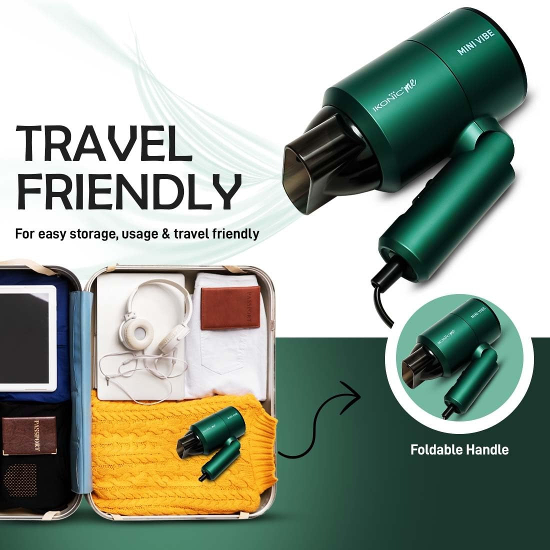IKONIC HAIR DRYER MINI VIBE - GREEN