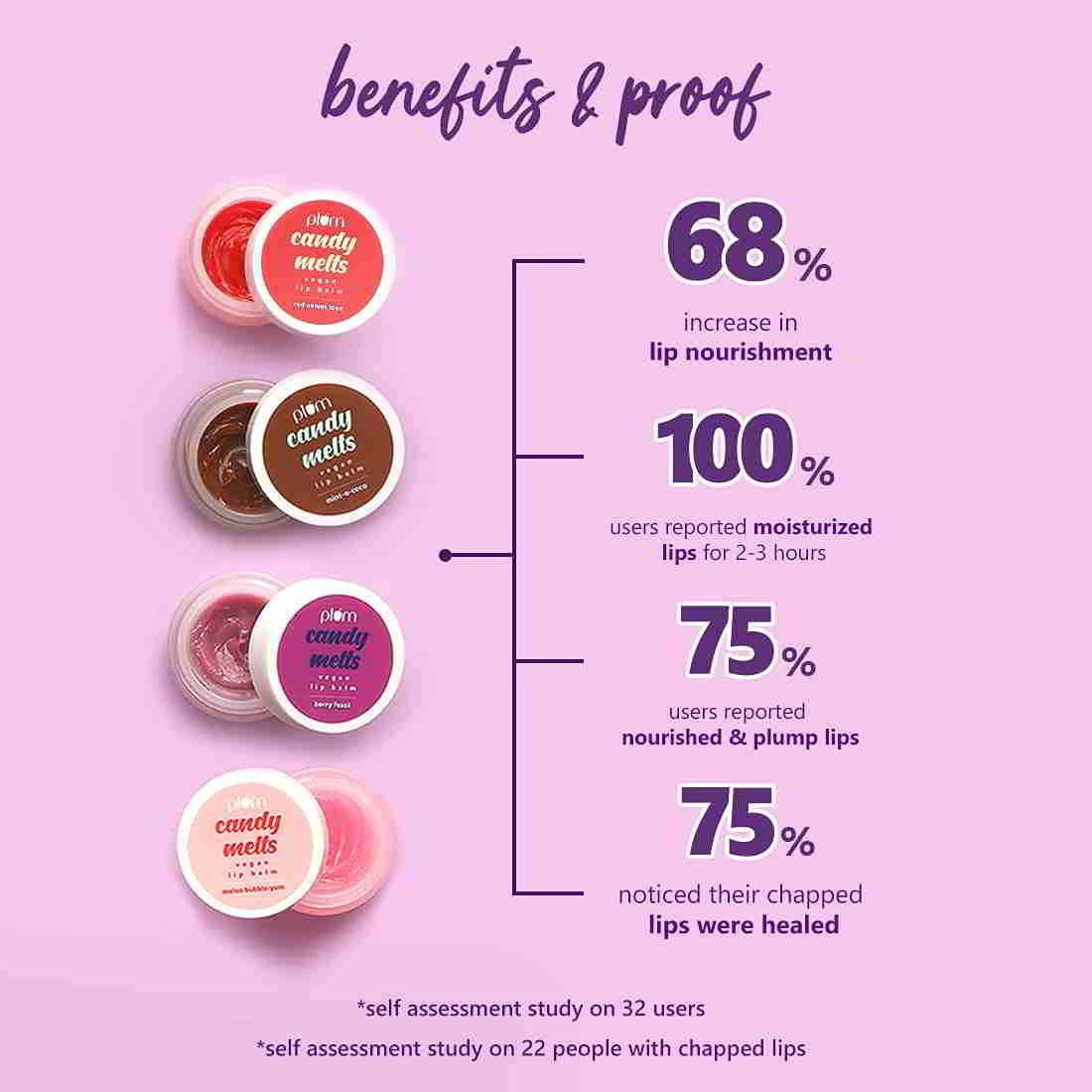 PLUM CANDY MELTS VEGAN MELON BUBBLE-YUM LIP BALM - 12G