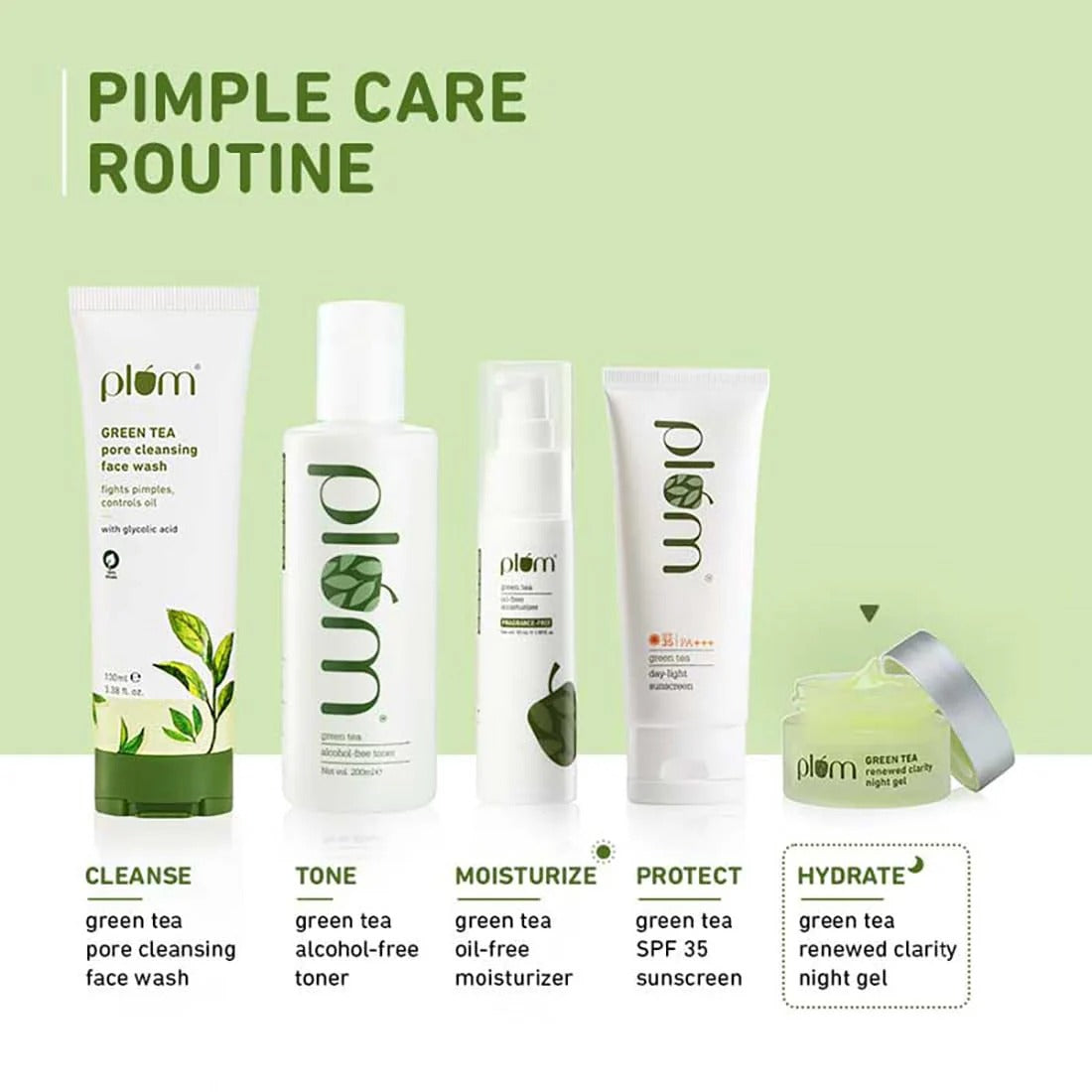PLUM RENEWED CLARITY NIGHT GEL GREEN TEA - 15 GM