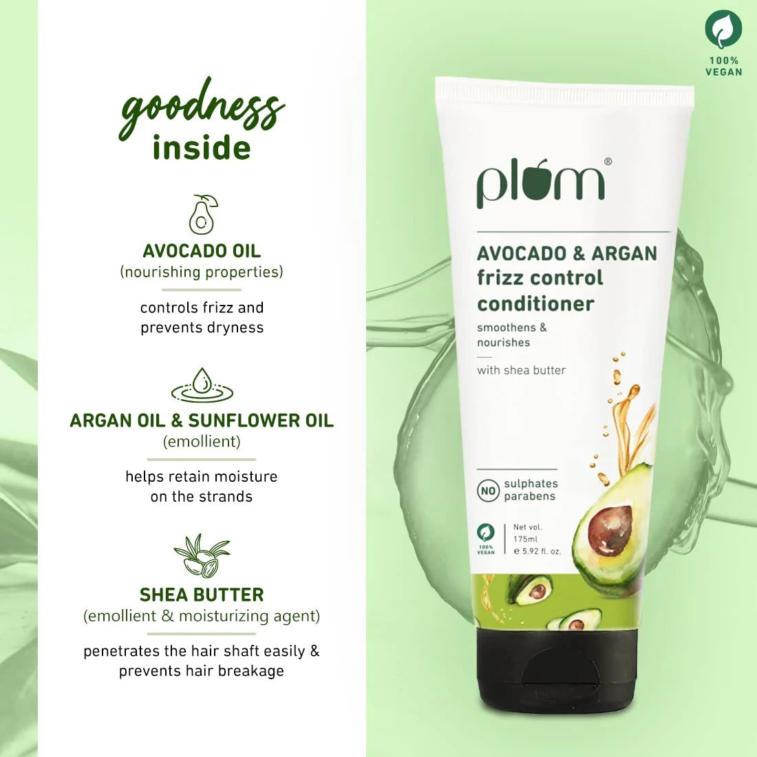 PLUM FRIZZ CONTROL CONDITIONER AVACADO & ARGAN- 175ML