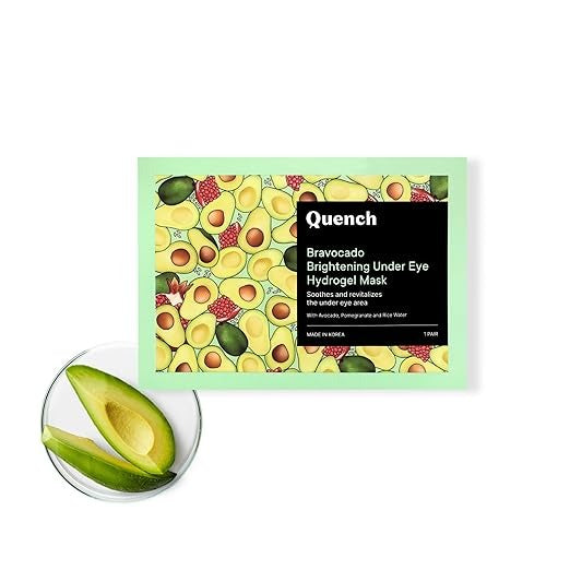 QUENCH BRAVOCADO BRIGHT UNDER EYE HYDOGEL MASK