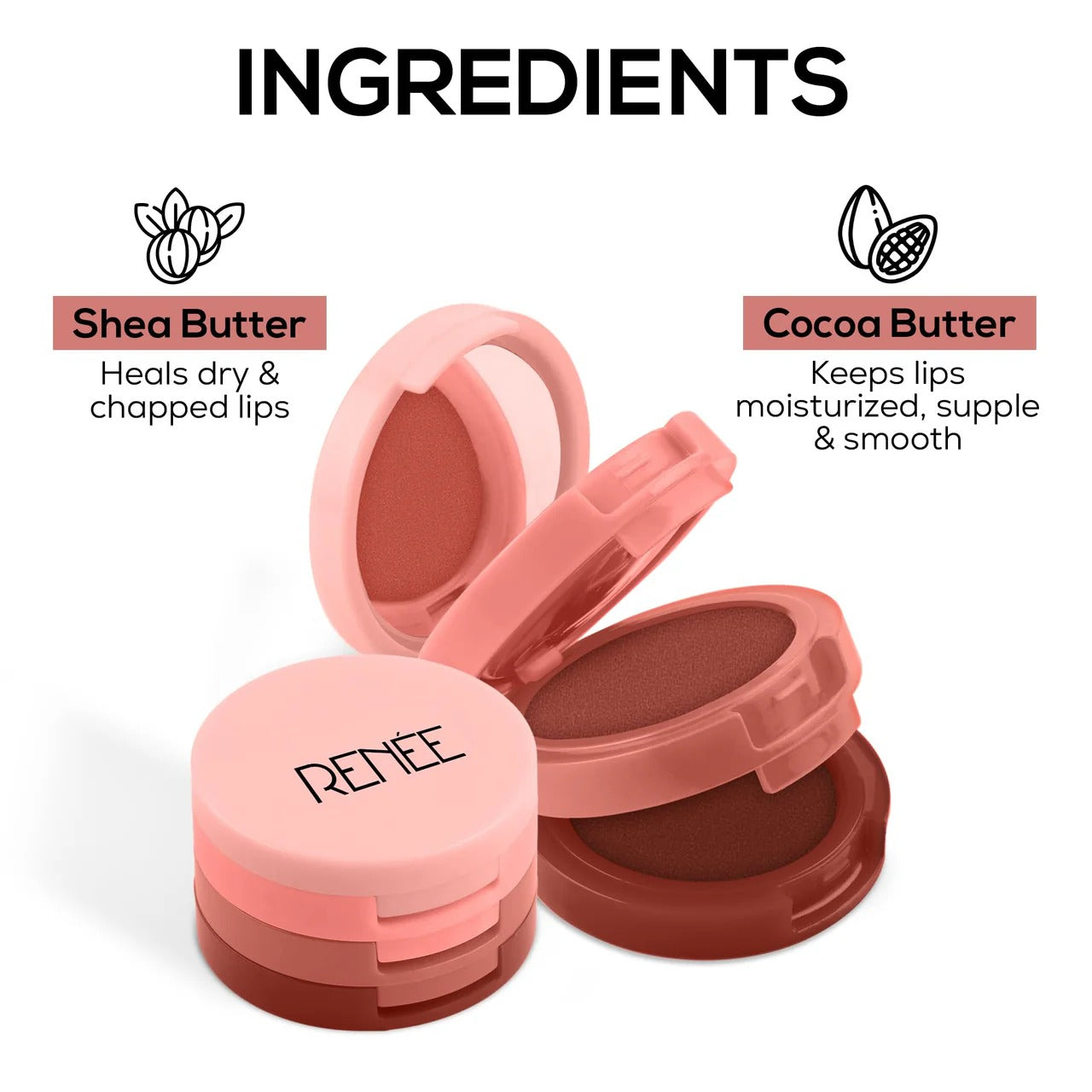 RENEE GLAM STACK LIP & CHEEK TINT 3 IN 1 NUDE- 4.5 GM