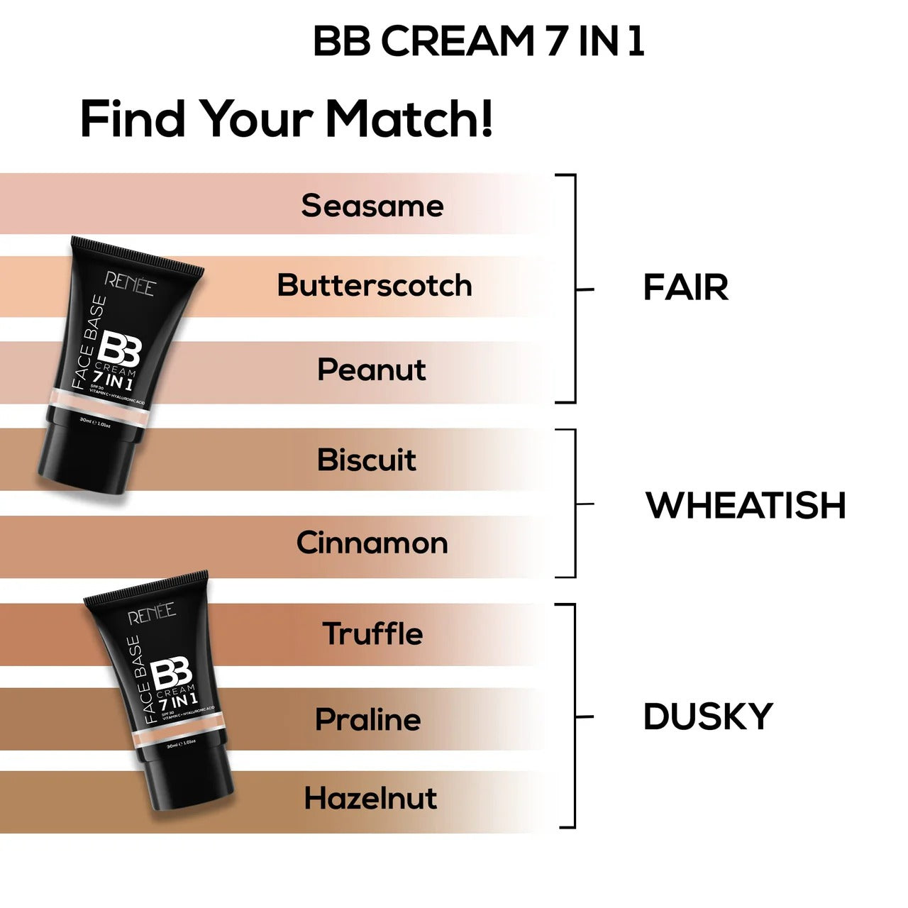 RENEE FACE BASE BB CREAM SESAME- 30 ML