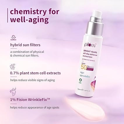 PLUM AGE SPECIALIST BRIGHT YEARS ALL DAY DEFENCE CREAM SPF 45 - 50ML