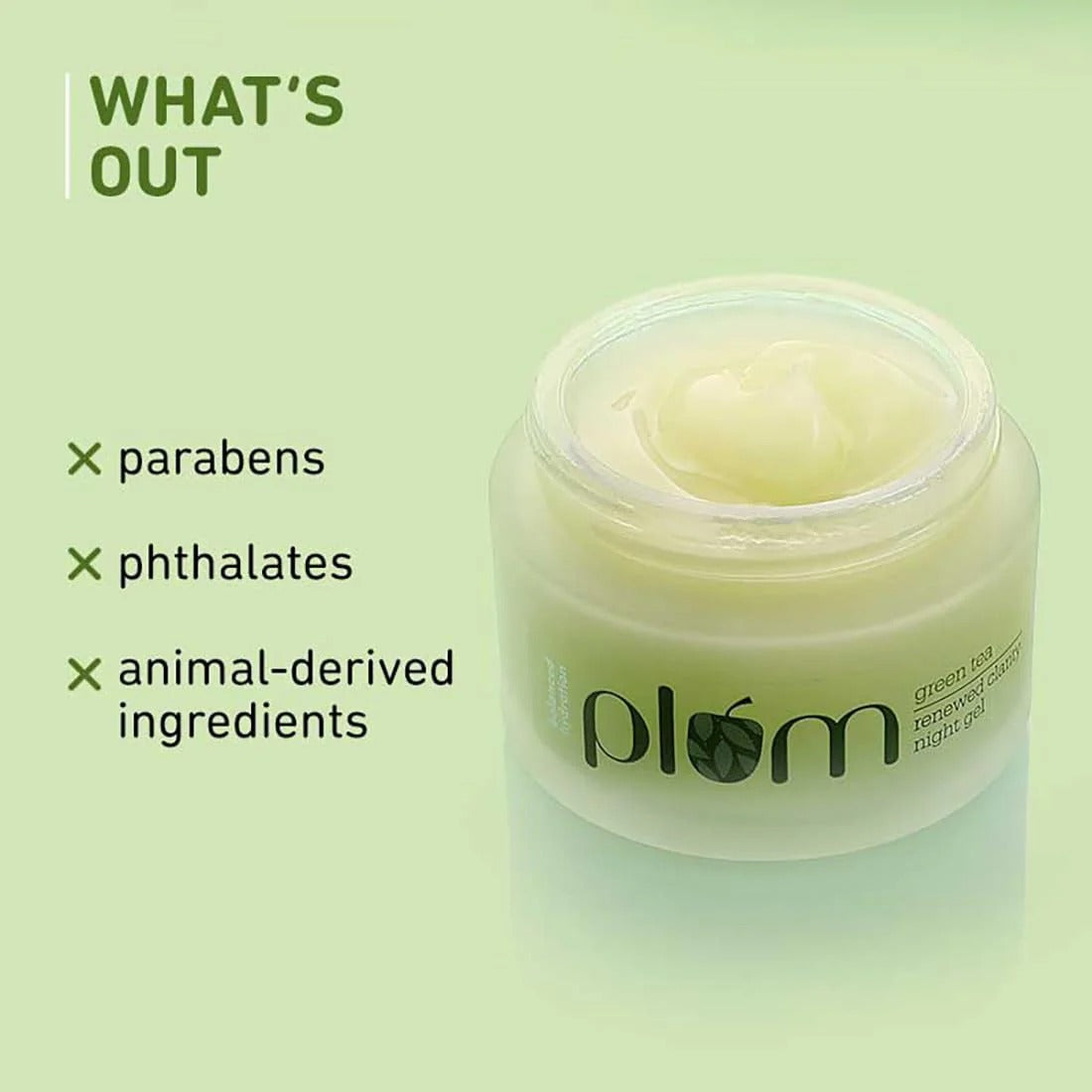 PLUM RENEWED CLARITY NIGHT GEL GREEN TEA - 15 GM