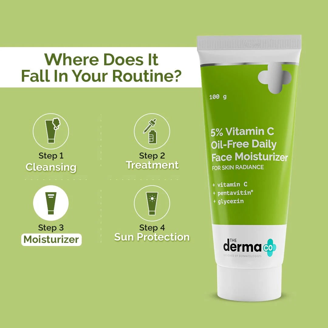 THE DERMA CO 5% VITAMIN C OIL FREE DAILY FACE MOISTURISER 100G