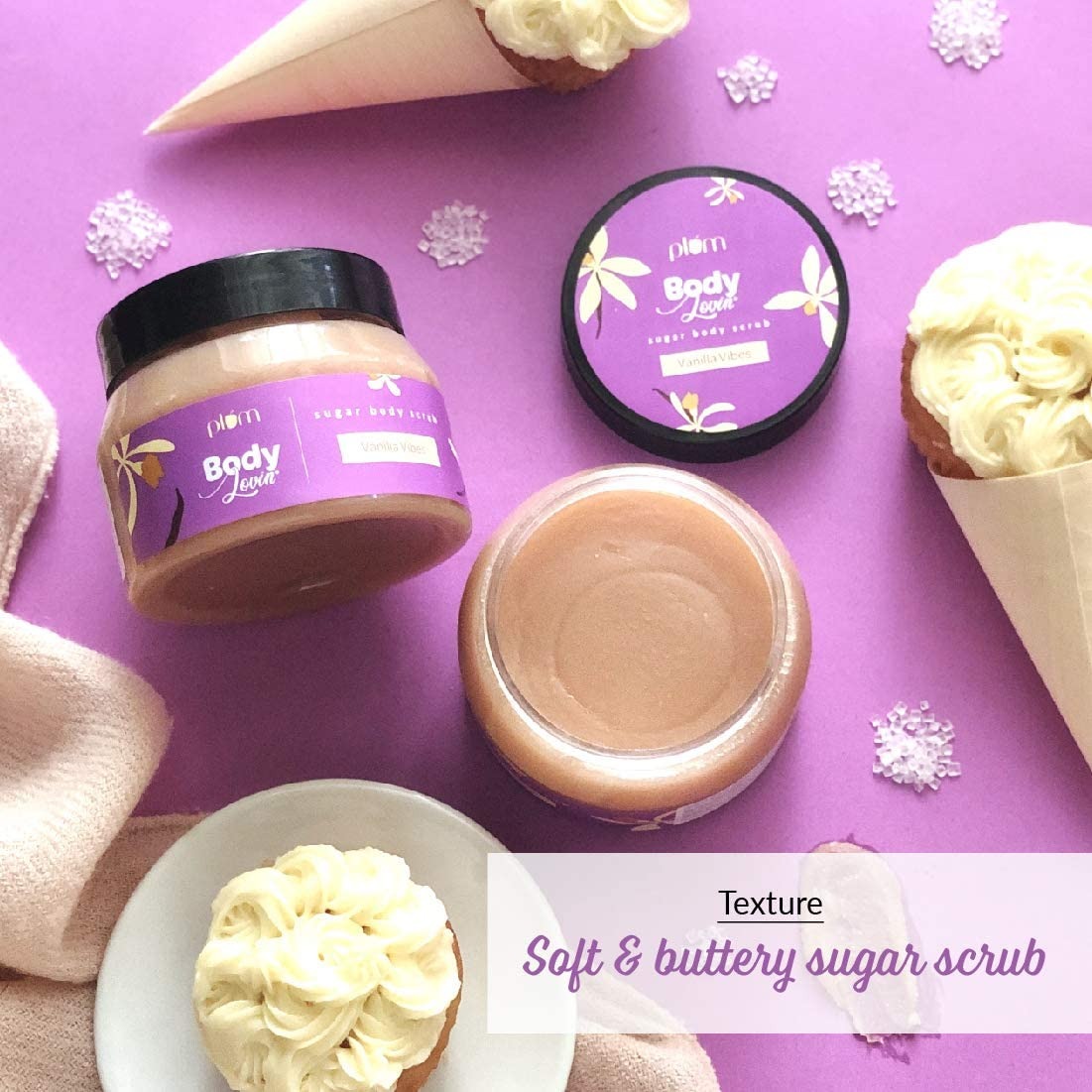 PLUM BODY LOVIN' SUGAR BODY SCRUB VANILA VIBES - 200GM
