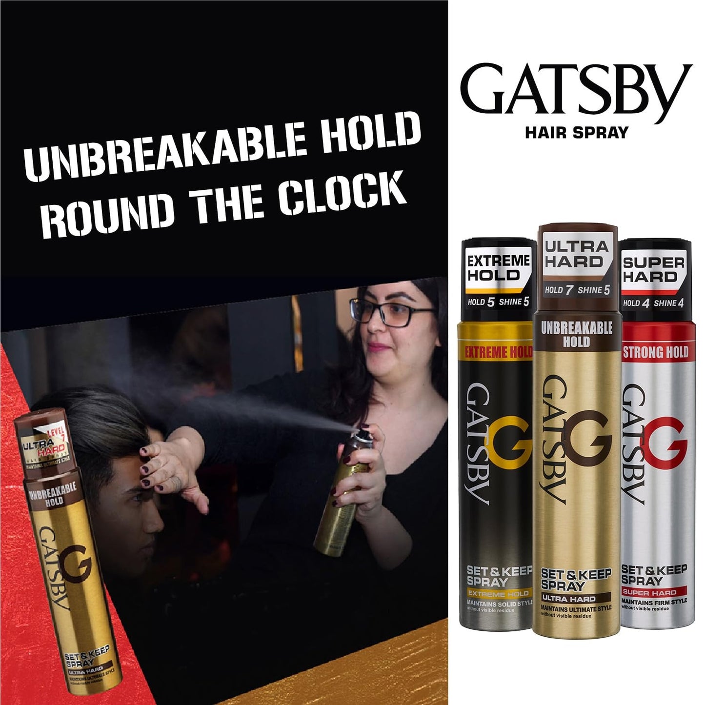 GATSBY ULTRA HARD HAIR SPRAY HAIR SPRAY LEVEL7 250ML