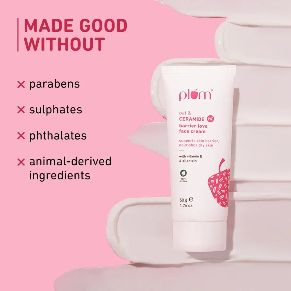 PLUM OAT & 1% CERAMIDE BARRIER LOVE FACE CREAM- 50GM
