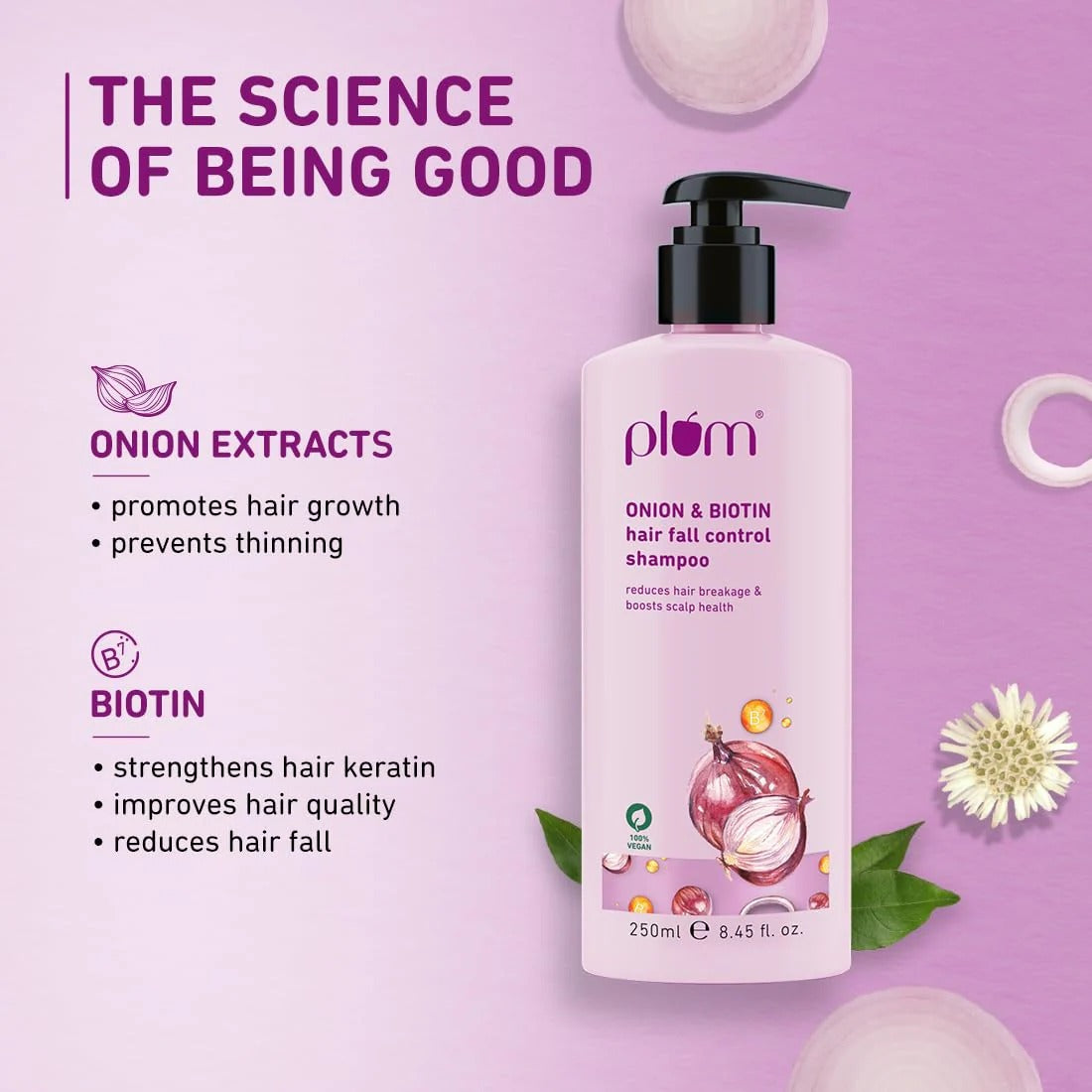 PLUM HAIR FALL CONTROL SHAMPOO ONION & BIOTIN - 250ML
