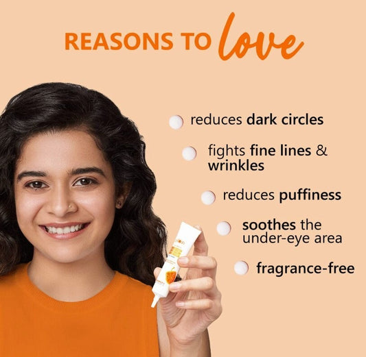 PLUM UNDER EYE CREAM MANDARIN & 3% Vitamin C, 3% Peptide & 3% Caffeine - 15ML