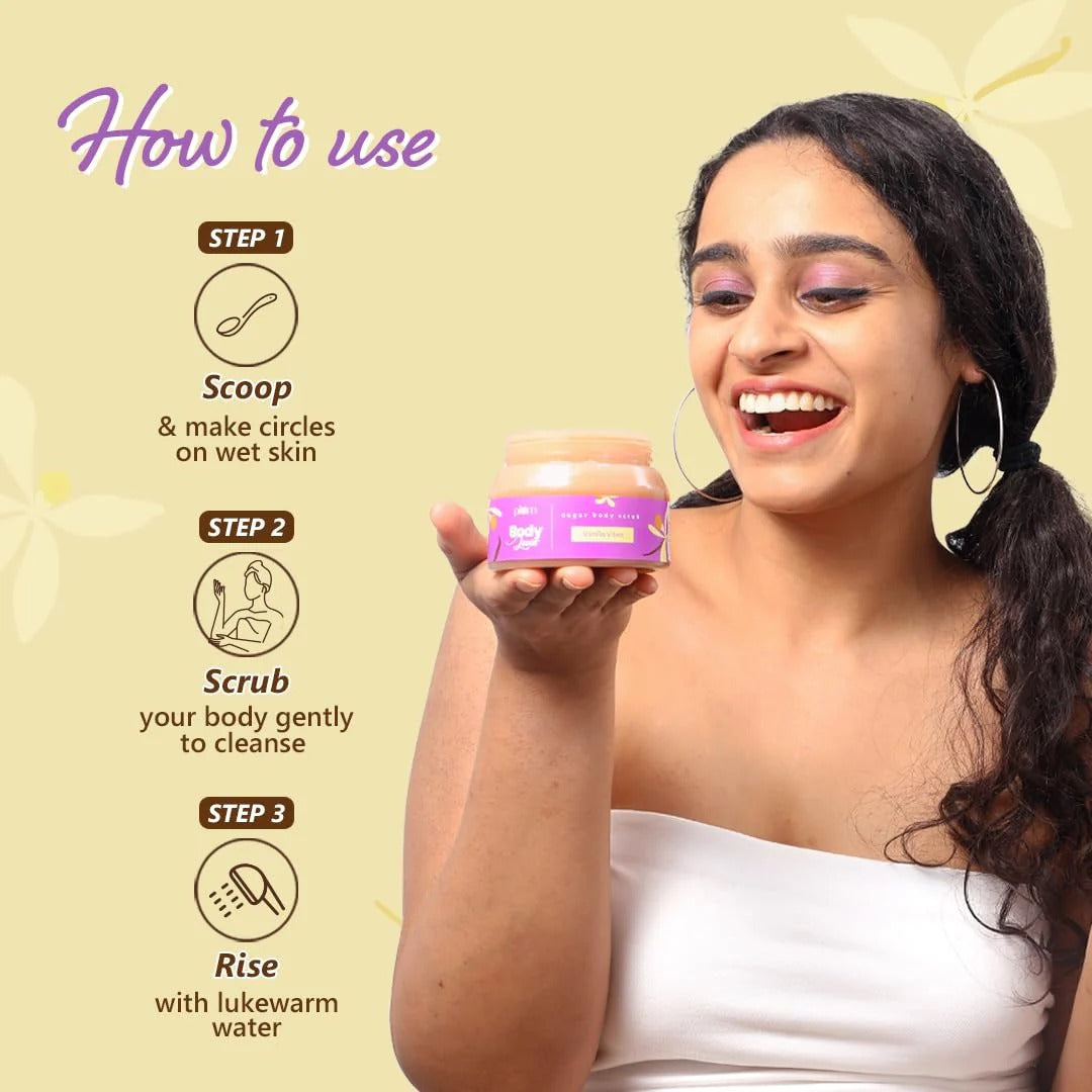 PLUM BODY LOVIN' SUGAR BODY SCRUB VANILA VIBES - 200GM