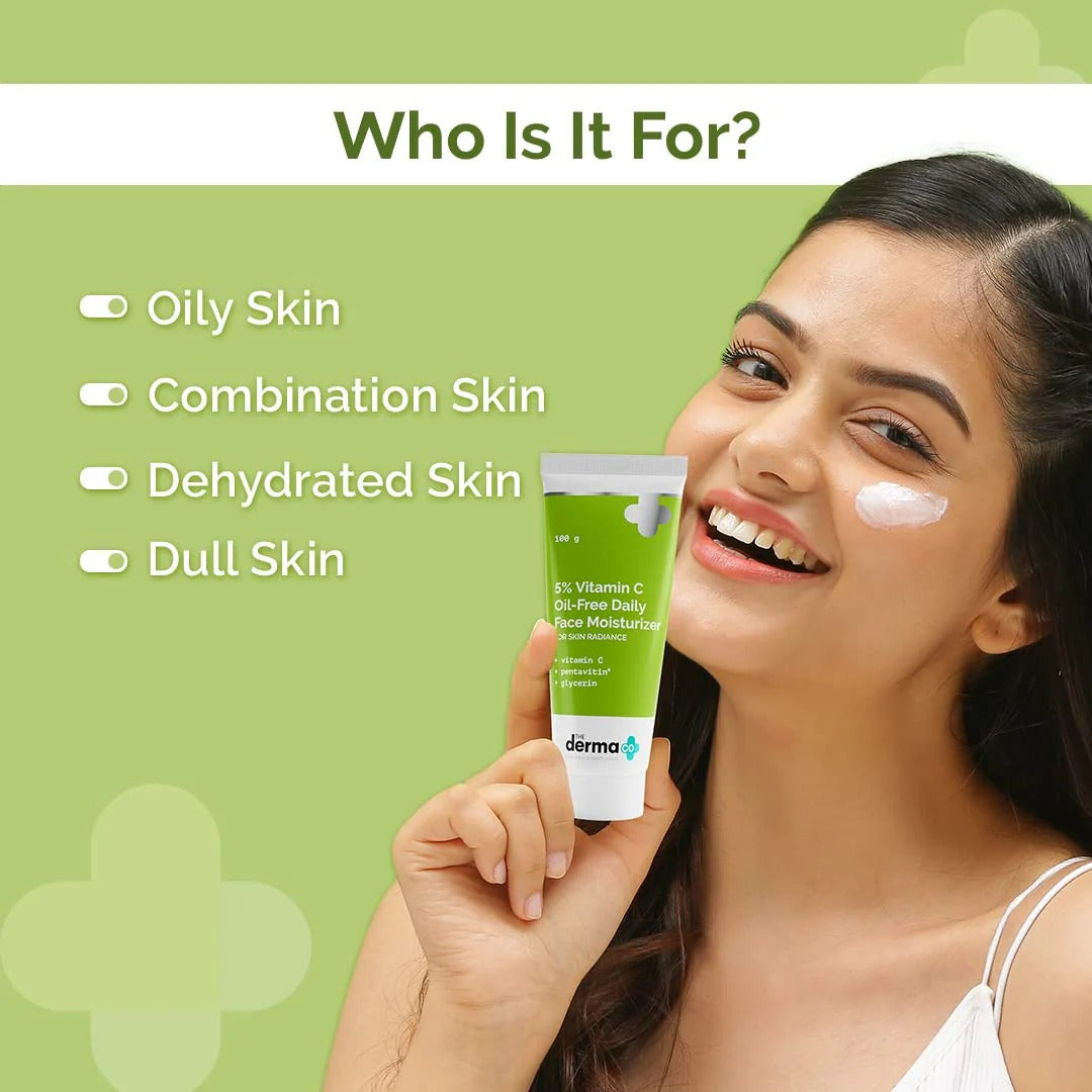 THE DERMA CO 5% VITAMIN C OIL FREE DAILY FACE MOISTURISER 100G