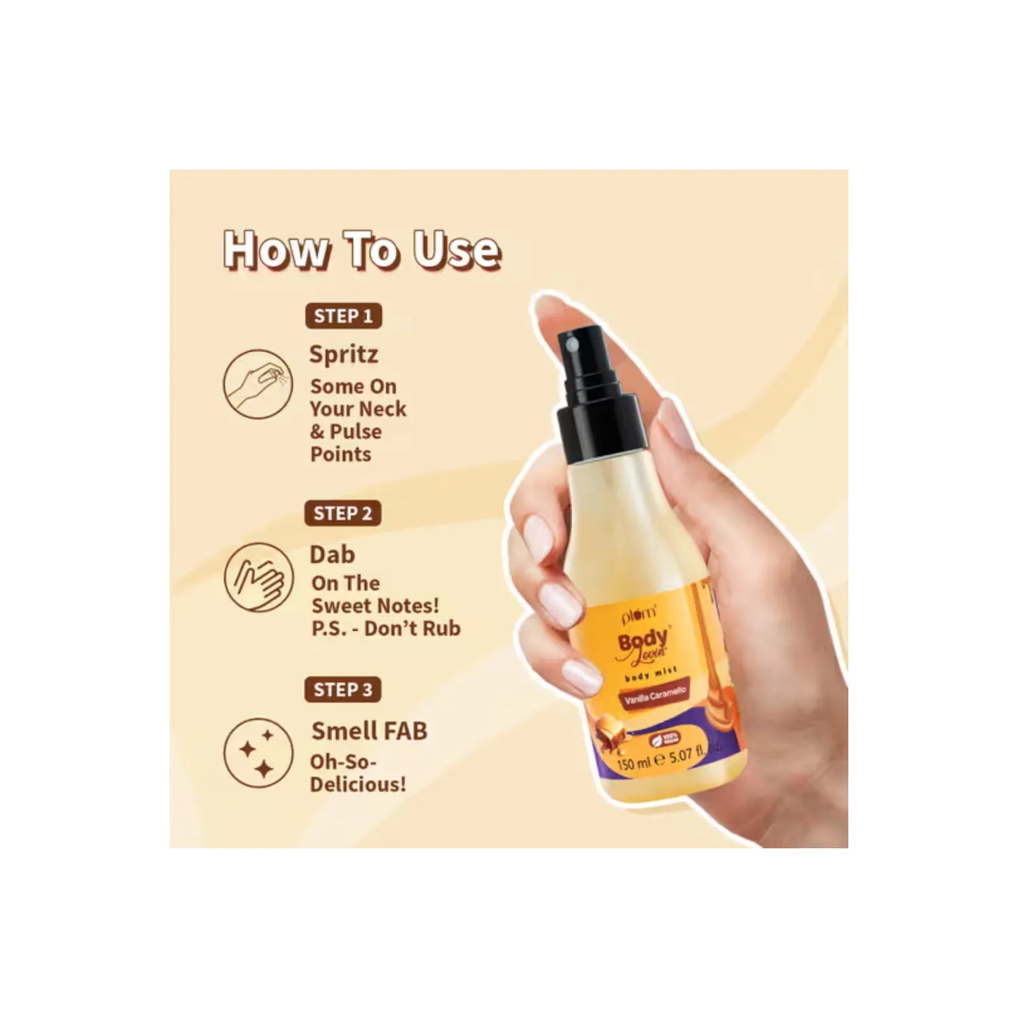 PLUM BODY MIST VANILLA CARAMELLO 150 ML