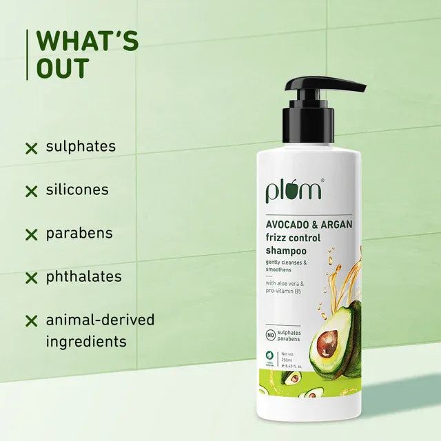PLUM FRIZZ CONTROL SHAMPOO AVACADO & ARGAN- 250ML
