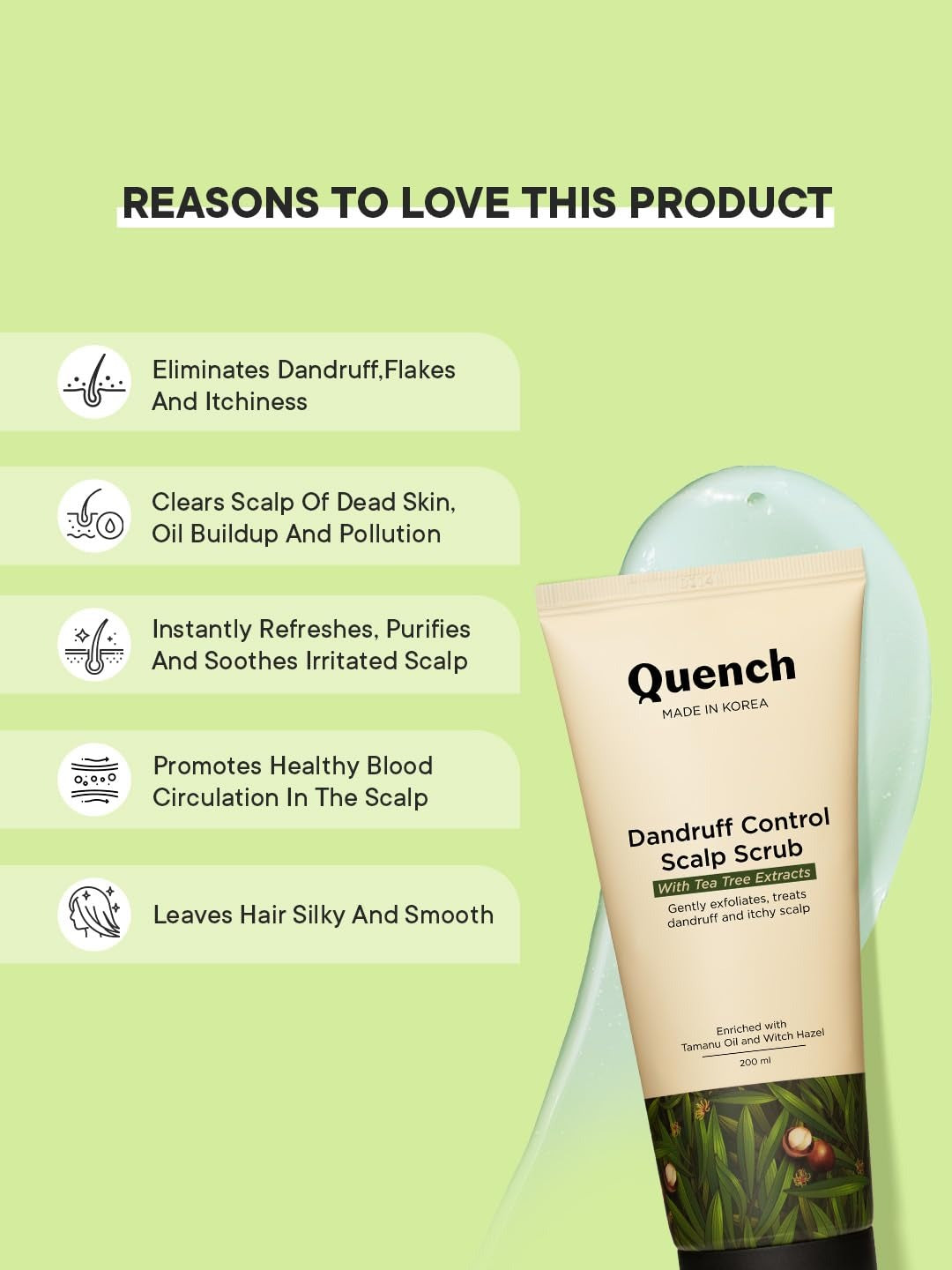 QUENCH DANDRUFF CONTROL SCALP SCRUB 200 ML