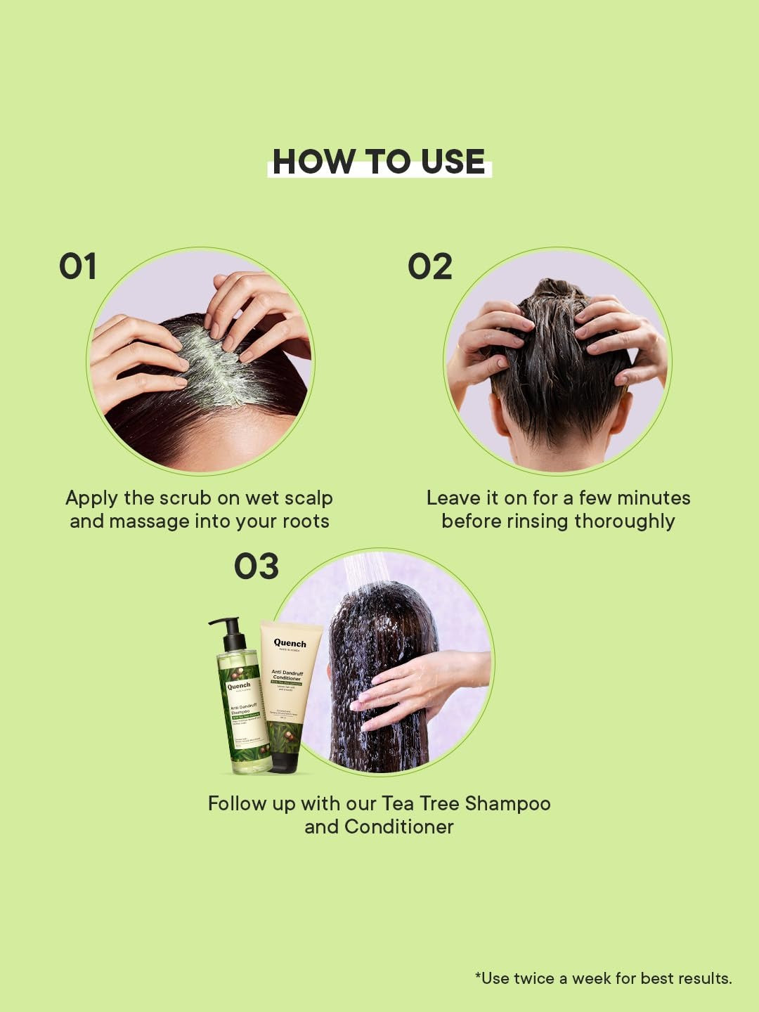 QUENCH DANDRUFF CONTROL SCALP SCRUB 200 ML