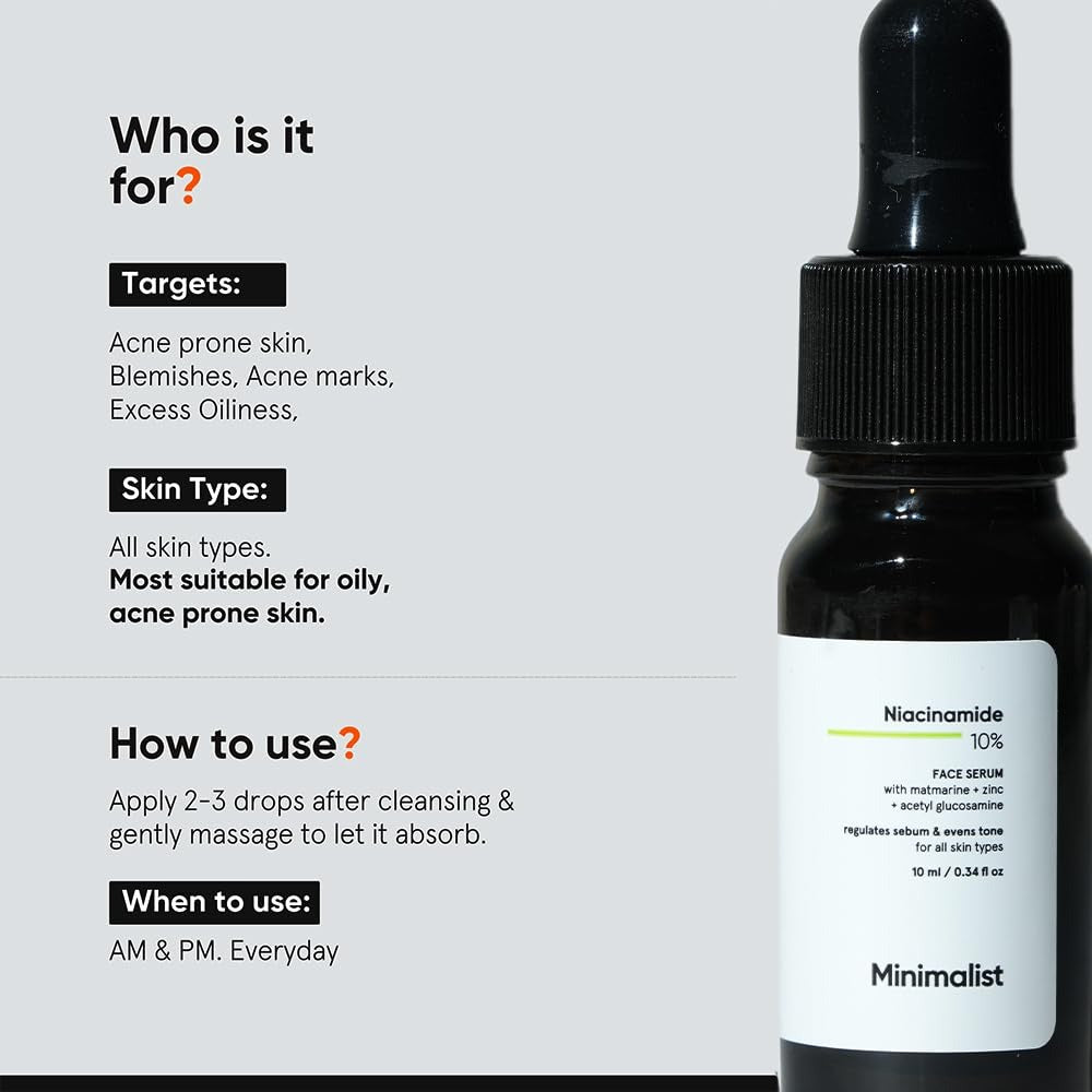 MINIMALIST NIACINAMIDE 10% FACE SERUM + SALICYLIC2% 30ML