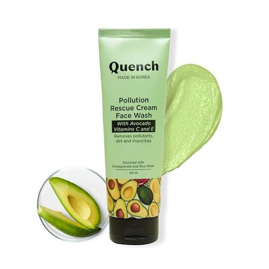QUENCH BRAVOCADO POLLUTION RESCUE CREAM FACE WASH 100ML