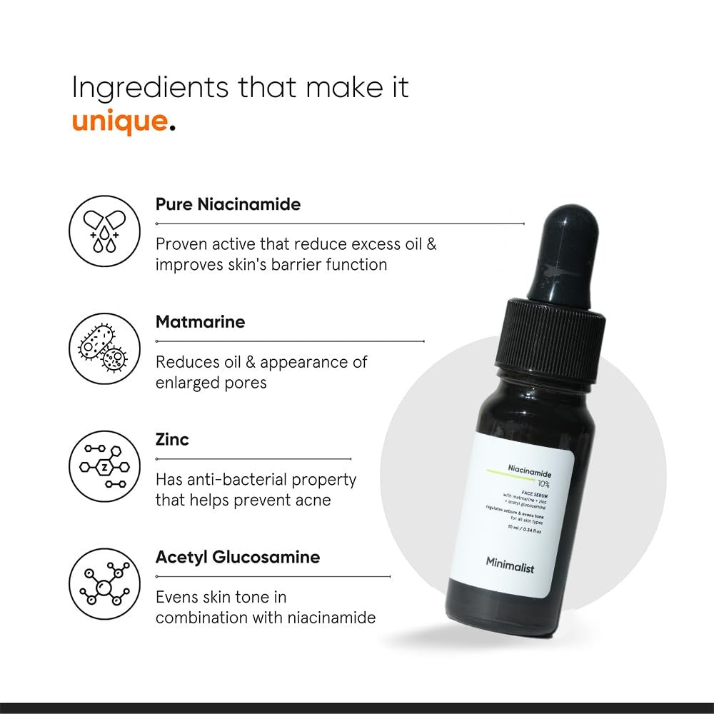 MINIMALIST NIACINAMIDE 10% FACE SERUM + SALICYLIC2% 30ML
