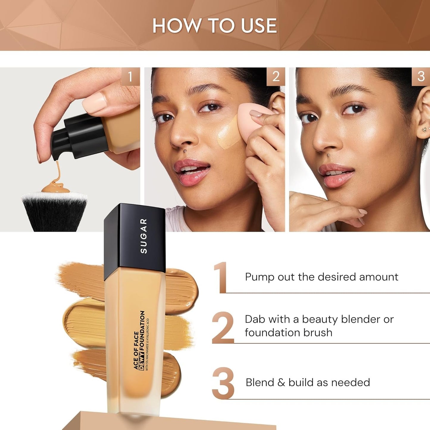SUGAR ACE OF FACE DEWY FOUNDATION 07 VANILLA LATTE - 30ML