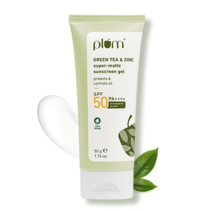 PLUM GREEN TEA & ZINC SUPER-MATE SUNSCREEN GEL SPF50 50G