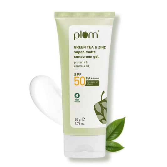 PLUM GREEN TEA & ZINC SUPER-MATE SUNSCREEN GEL SPF50 50G