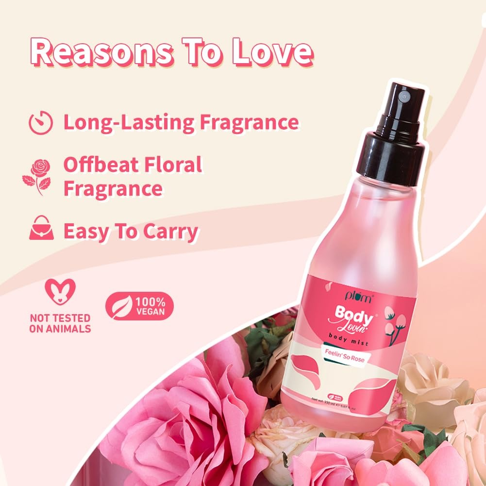 PLUM BODY LOVIN' BODY MIST FEELIN SO ROSE- 150ML