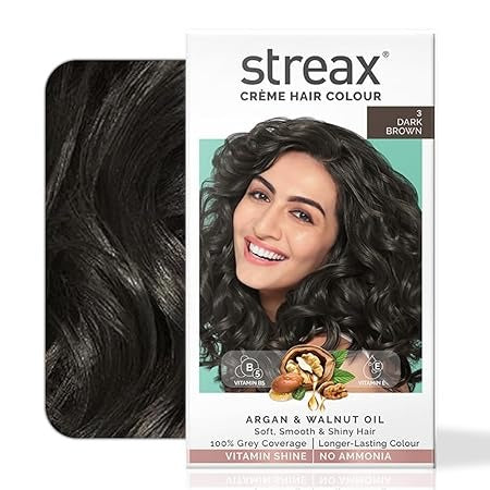 STREAX CREAM HAIR COLOR 3 DARK BROWN 60GM