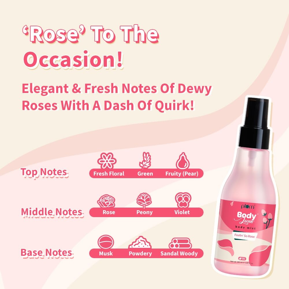 PLUM BODY LOVIN' BODY MIST FEELIN SO ROSE- 150ML