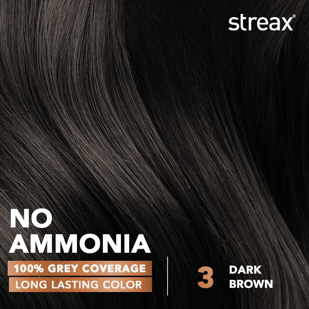 STREAX CREAM HAIR COLOR 3 DARK BROWN 60GM