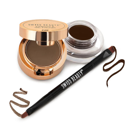 SWISS BEAUTY EYEBROW & GEL EYELINER BROWN -7G