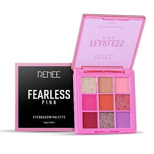 RENEE FEARLESS EYE SHADOW PALLETTE PINK- 12 GM