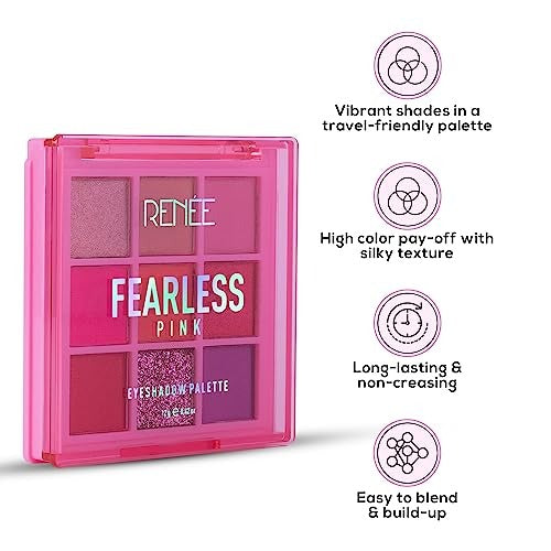 RENEE FEARLESS EYE SHADOW PALLETTE PINK- 12 GM