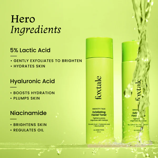 FOXTALE SMOOTH TALK EXFOLOIATING FACIAL TONER 150ML