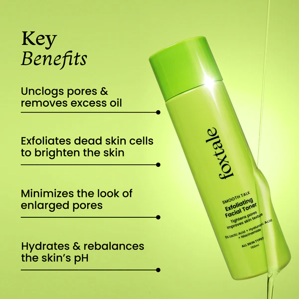 FOXTALE SMOOTH TALK EXFOLOIATING FACIAL TONER 150ML