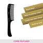 VEGA EXPERT HANDCRAFTED BLACK COMB HMBC203 HAIR COMB