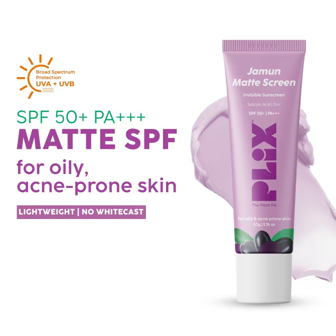 PLIX JAMUN MATTE SCREEN INVISIBLE SUNSCREEN 50G